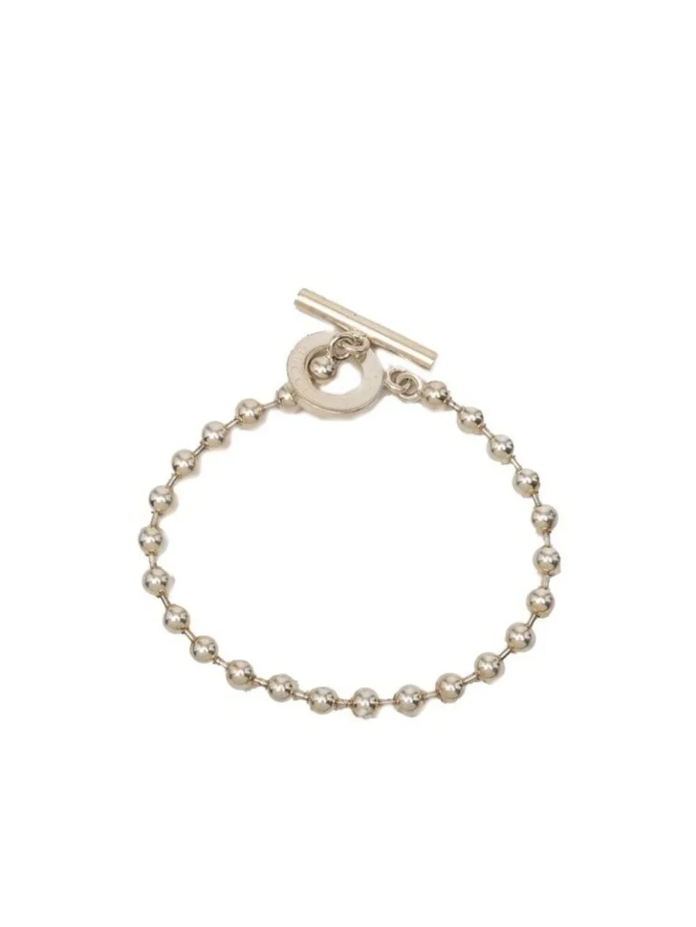 Gucci Logo Ball Chain Bracelet Silver